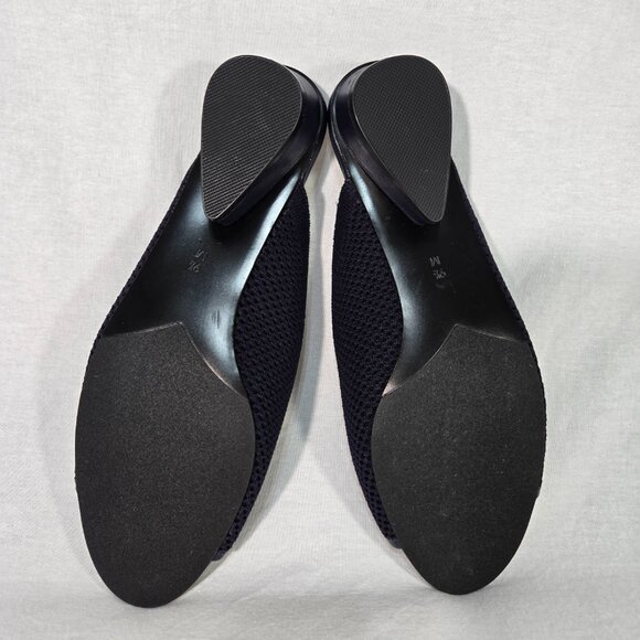 VANELi Finn Minimalist Comfort Blue Stretch Knit Open Toe Heels Size 9.5M New! - Picture 14 of 16